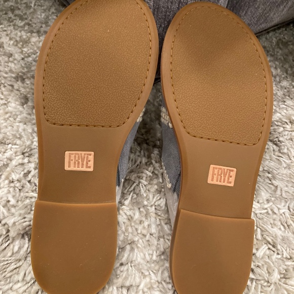 NWT Frye Ava Crochet Slides - Steel Blue 8M - Picture 3 of 8